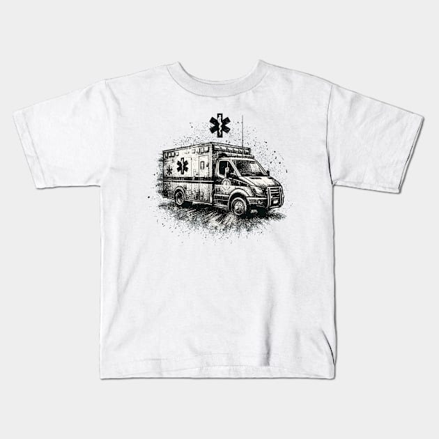 Ambulance Kids T-Shirt by Vehicles-Art